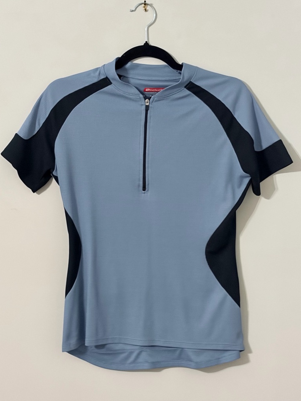 Bellwether Cycling Jersey Blue Black Half Zip Bike Shirt Women’s